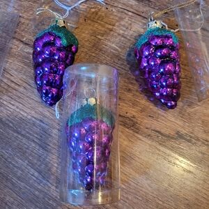 3 grape Christmas ornaments ornament grapes fruit home decoration decor fruit